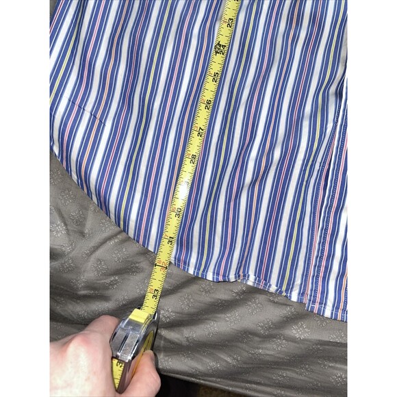 VTG Brooks Brothers Shirt Mens Large L Blue Stripes Country Club Made in USA - Picture 9 of 13